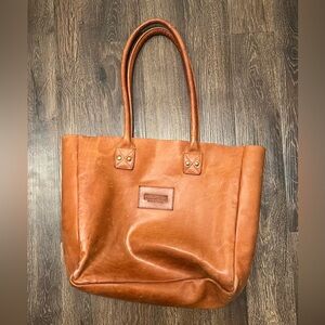 Parker Clay Brown Genuine Leather Tote Bag